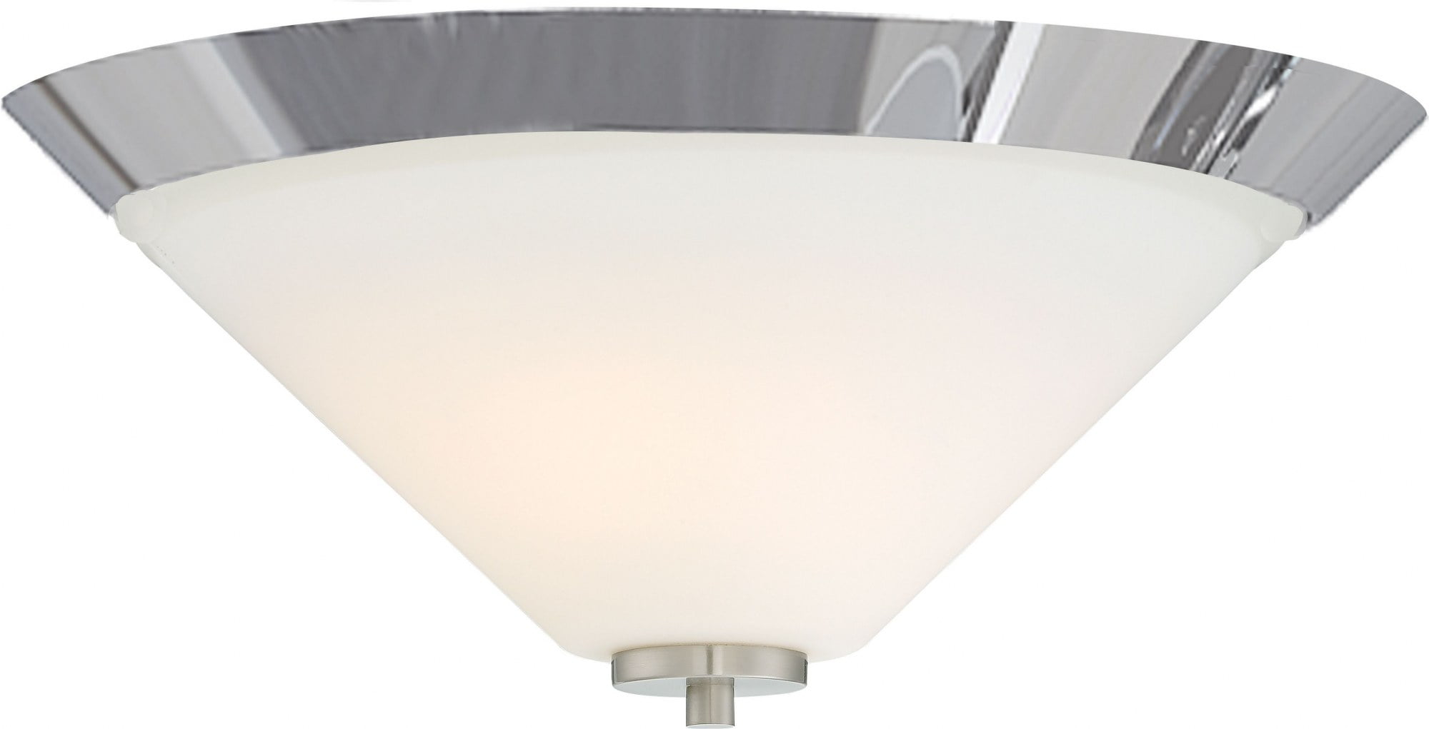 Brushed Nickel Glass Flush Mount Ceiling Light
