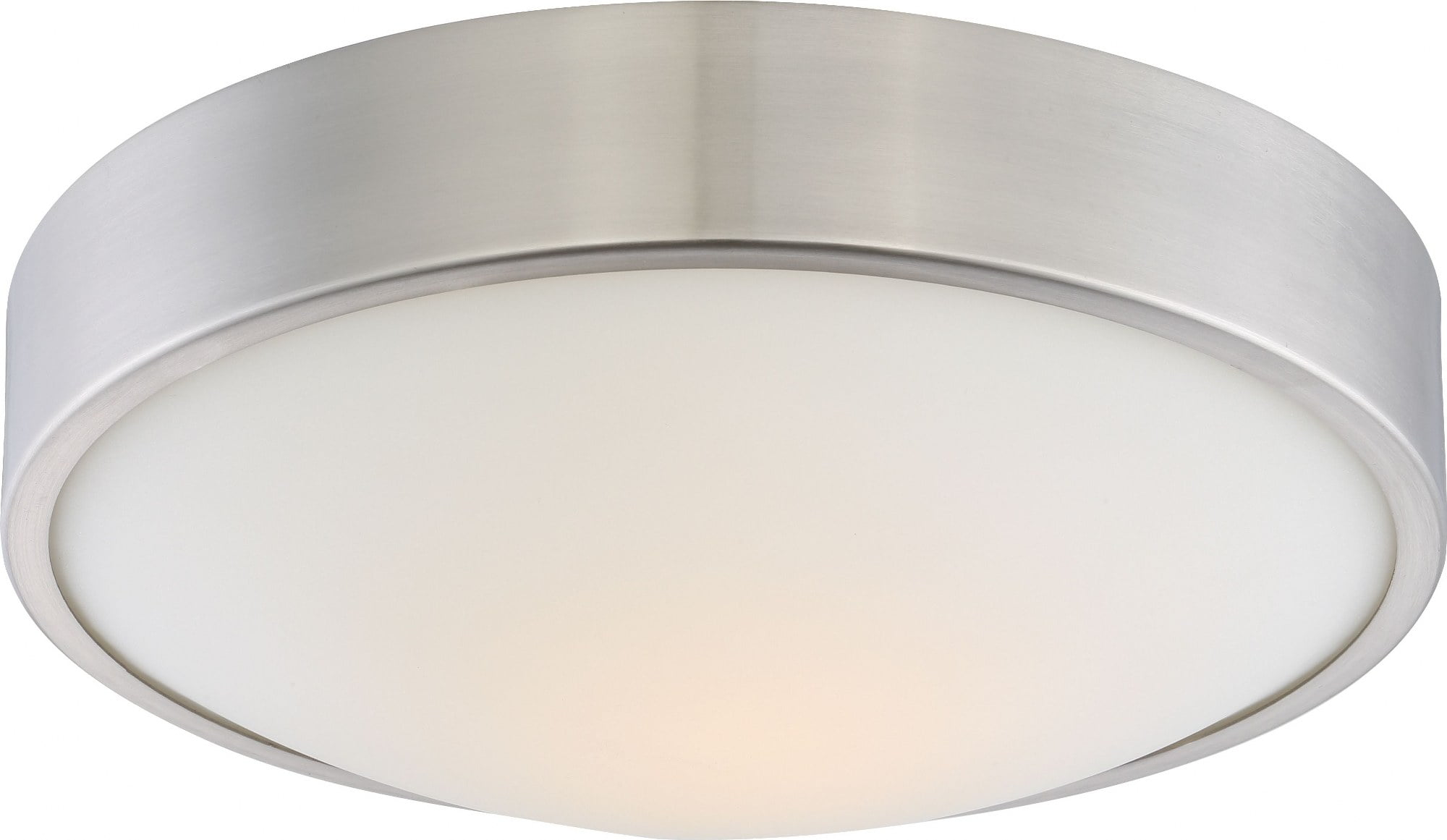 Nuvo Perk 13" Brushed Nickel LED Flush Mount Light