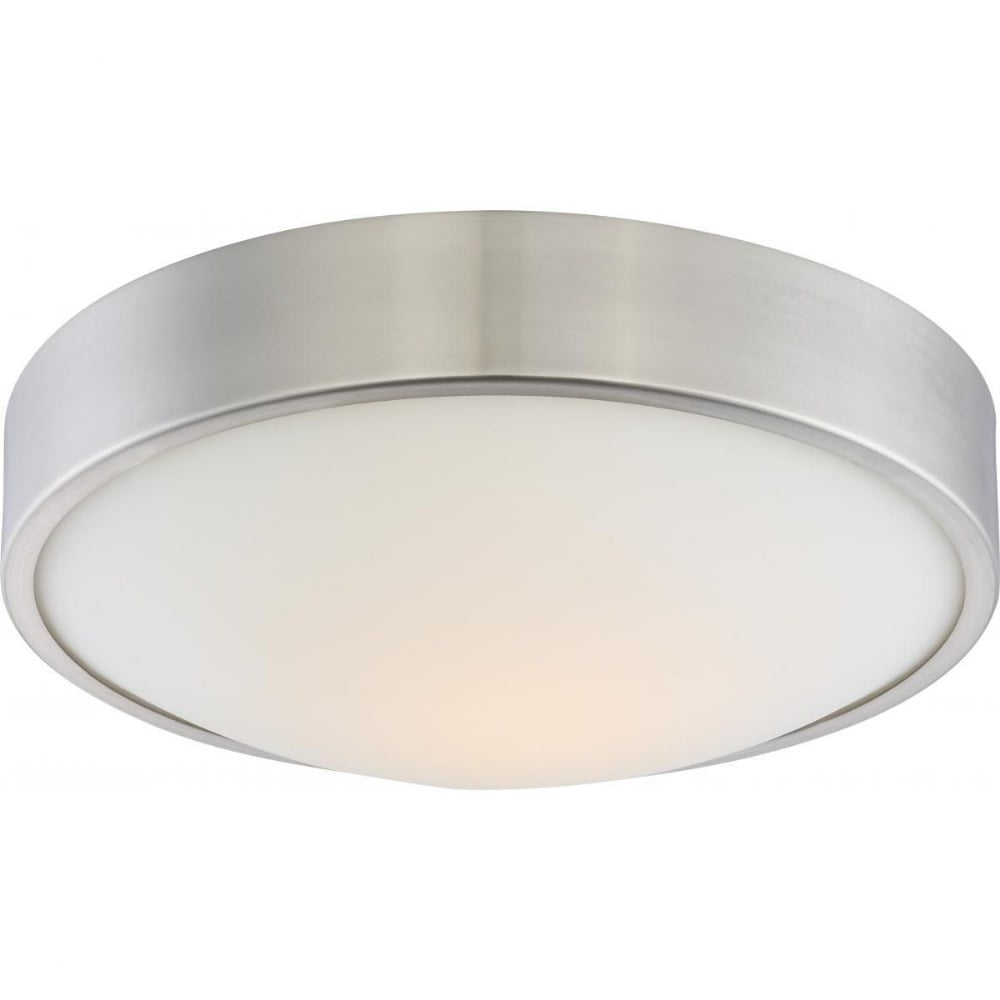 Nuvo Perk 13" Brushed Nickel LED Flush Mount Light