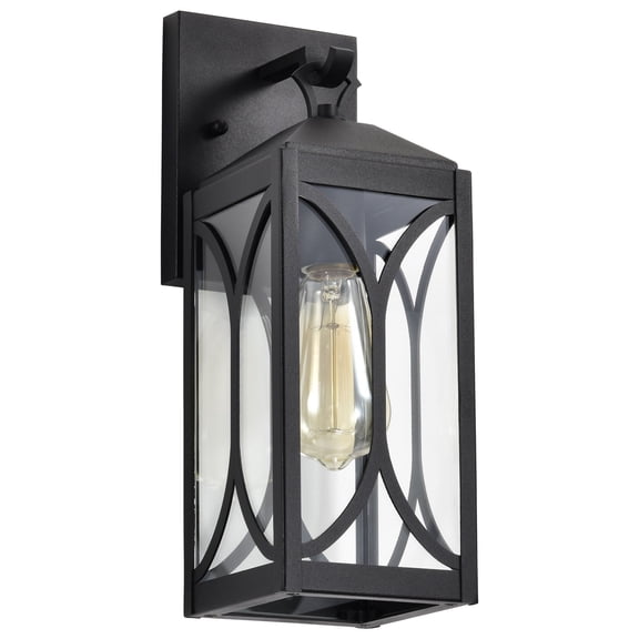 Nuvo Lighting Oaklyn 1 Light Small Wall Lantern Matte Black with Clear Glass