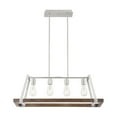 thumbnail image 1 of 60/6884 Nuvo Lighting Outrigger-4 Light Kitchen Pendant-11 Inches Wide by 10.75 Inches High-Brushed Nickel/Nutmeg Wood Finish, 1 of 7