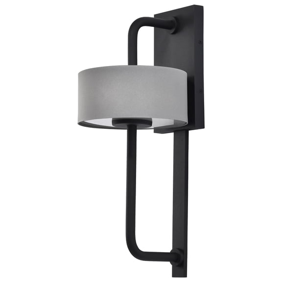 Nuvo Lighting Overtop 10W LED Large Wall Lantern Matte Black & Silver