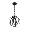 thumbnail image 1 of 60/7066-Nuvo Lighting-Pendleton-1 Light Pendant in Glam Style-12 Inches Wide by 14.5 Inches High-Matte Black Finish    -Traditional Installation, 1 of 4