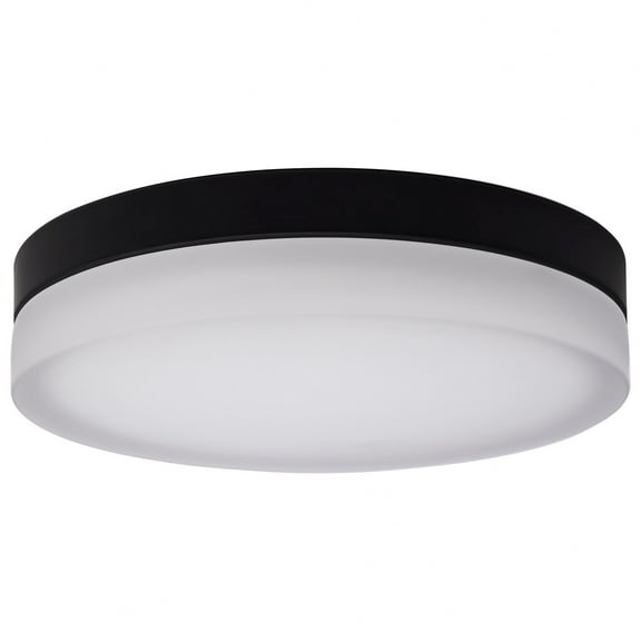 Nuvo Lighting Pi 14 Inch LED Flush Mount Black Finish Frosted Etched Glass CCT Selectable 120 Volts
