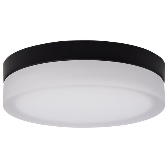Nuvo Lighting Pi 9 Inch LED Flush Mount Black Finish Frosted Etched Glass CCT Selectable 120 Volts