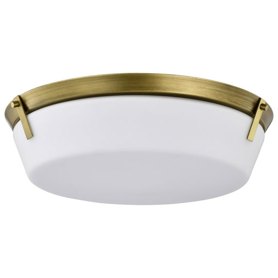 60/7751-Nuvo Lighting-Rowen - 4 Light Flush Mount In Traditional Style-5 Inches Tall and 18.5 Inches Wide-Natural Brass Finish