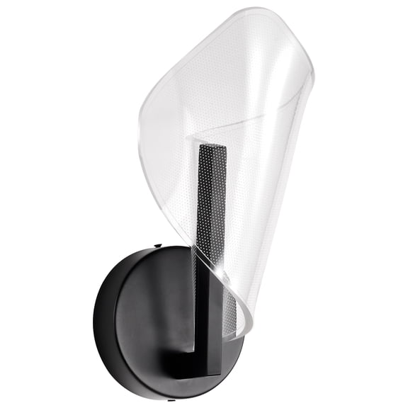 Nuvo Lighting Sedona 13 Inch LED Sconce Matte Black Silk Screened Acrylic Lens