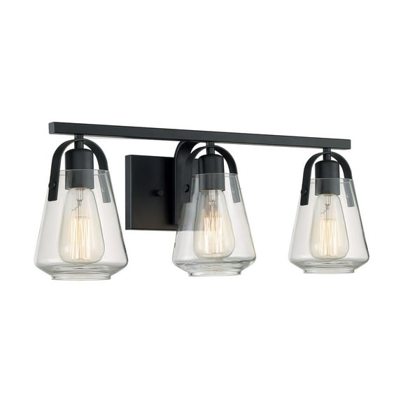 Skybridge 3 - Light Matte Black / Black Industrial Wall Sconce