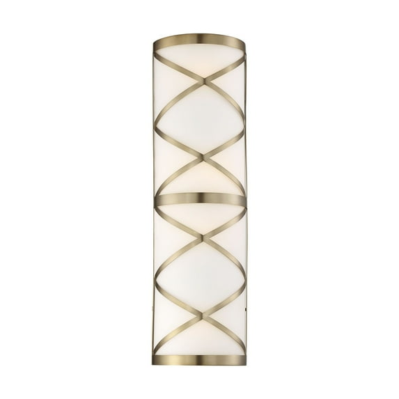 60/6844 Nuvo Lighting Sylph-4 Light Bath Vanity-7 Inches Wide by 24 Inches High-Burnished Brass Finish