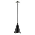 thumbnail image 1 of 60/7478-Nuvo Lighting-Tango - 1 Light Large Pendant In Mid-Century Modern Style-20.13 Inches Tall and 15 Inches Wide-Matte Black/Polished nickel, 1 of 4