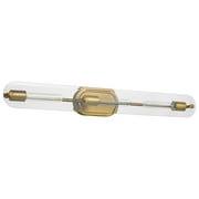 Nuvo Lighting Teton 3 Light Vanity Medium Base 60 Watt Natural Brass Finish Clear Beveled Glass - Natural Brass