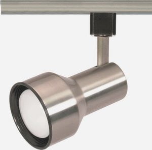 Brushed Nickel Adjustable Step Cylinder Track Head Light