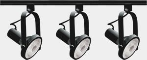 Nuvo Black 48" Metal 3-Light Gimbal Ring Track Kit