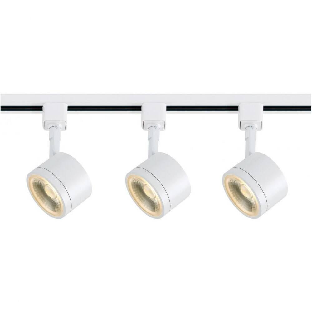 White Steel 3-Light LED Track Lighting Kit