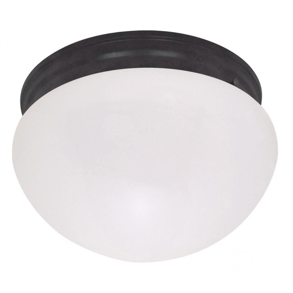 Elegant Mahogany Bronze 12" Mushroom Flush Mount Ceiling Light