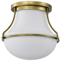 60/7861-Nuvo Lighting-Valdora - 1 Light Flush Mount In Traditional Style-12.25 Inches Tall and 14 Inches Wide-Natural Brass Finish