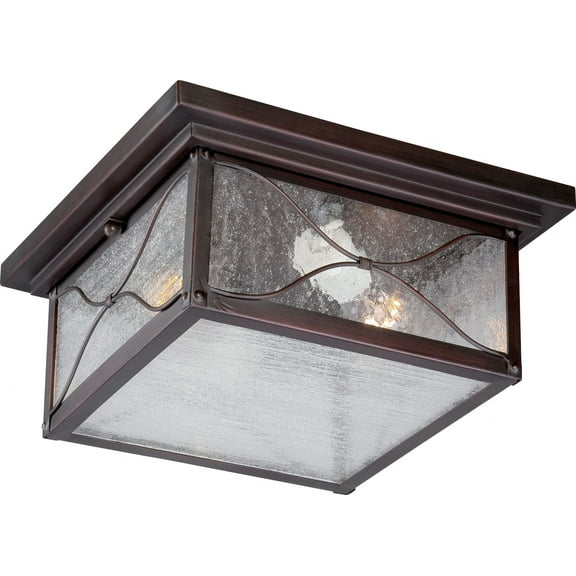 Nuvo Lighting - Vega-Two Light Outdoor Flush Mount-11.25 Inches Wide by 5.13