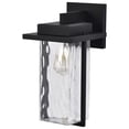 thumbnail image 1 of Nuvo Lighting Vernal 1 Light Large Wall Lantern Matte Black with Clear Water Glass, 1 of 7