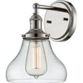 thumbnail image 1 of Nuvo Lighting 60/5413 Vintage 1 Light 9-3/4" Tall Wall Sconce - Nickel, 1 of 23