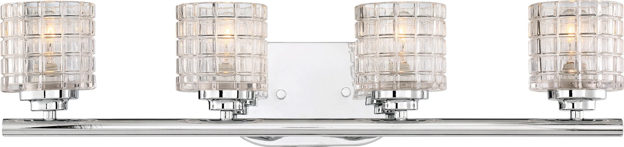 Polished Nickel Cylinder 4-Light Traditional Bath Vanity