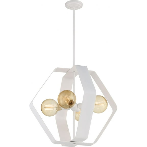 60/6397-Nuvo Lighting-Zen-4 Light Pendant-24 Inches Wide by 59 Inches High-White Finish