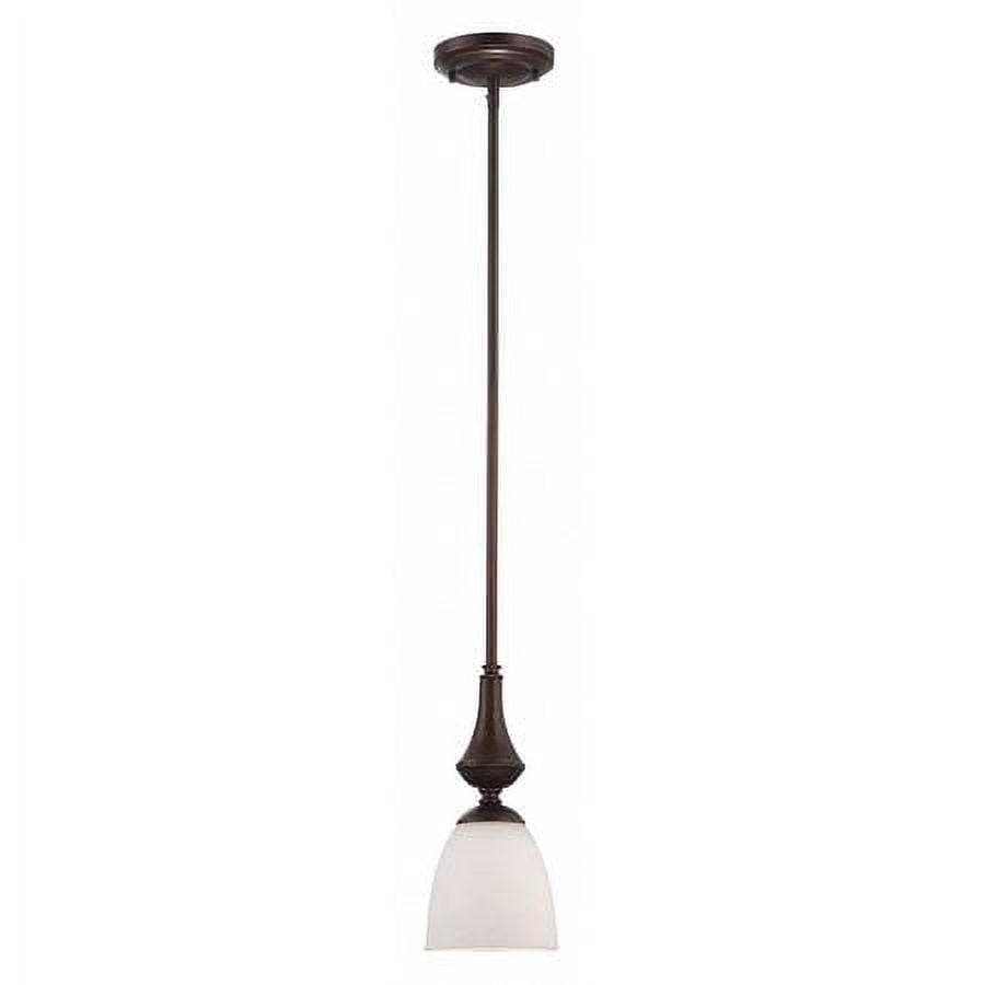 Prairie Bronze Frosted Glass Mini Pendant 11.38" Height