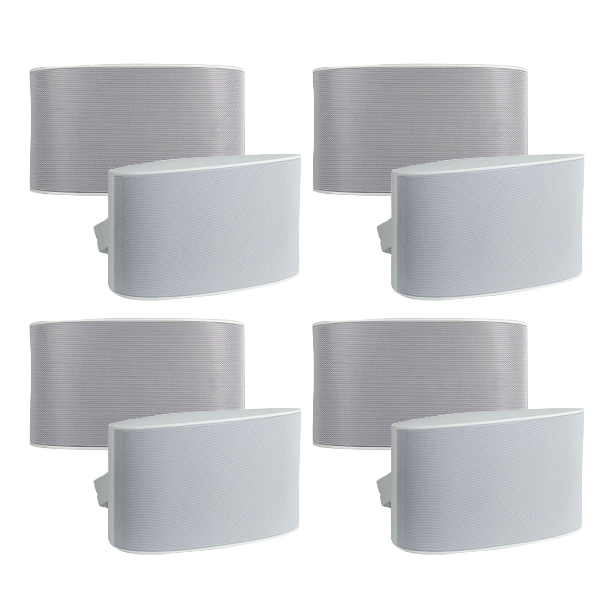 Nuvo NV2OD6WH 6.5-in Series Two Outdoor Speaker, Four Pairs/Eight Speakers, White