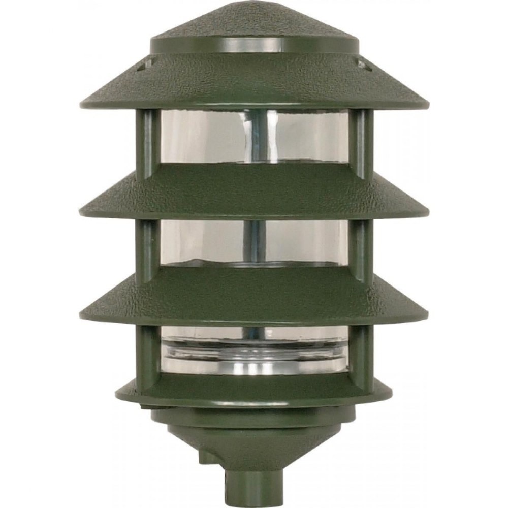Green Die-Cast Aluminum 3-Tier Pathway Light