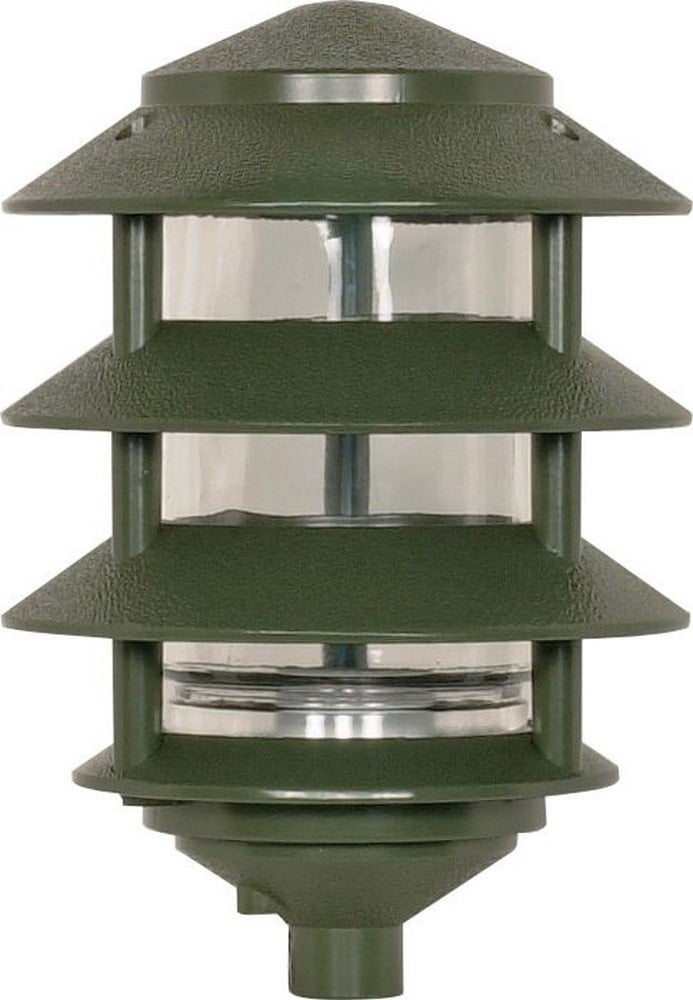 Green Die-Cast Aluminum 3-Tier Pathway Light