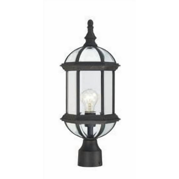 Nuvo 60-4976 - Boxwood - 1 Light - 19" Outdoor Post W/ Clear Beveled Glass