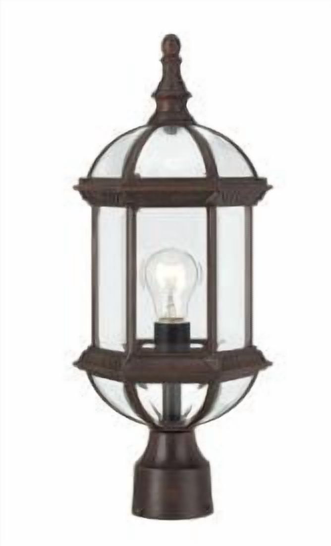 Nuvo 60-4975 - Boxwood - 1 Light - 19" Outdoor Post W/ Clear Beveled Glass