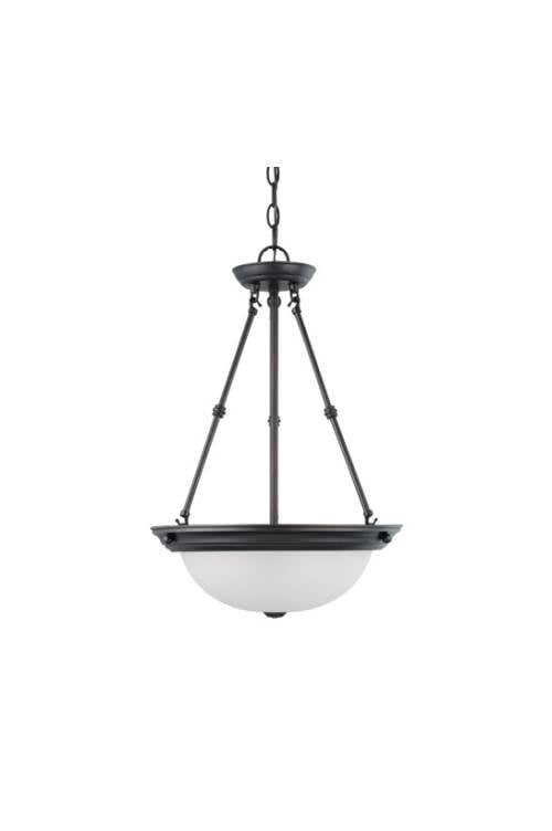 Mahogany Bronze 23" Glass Pendant Light Fixture