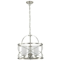 60/5333 Nuvo Lighting Ginger-Three Light Pendant-16 Inches Wide by 17 Inches High-Brushed Nickel Finish    -Traditional Installation