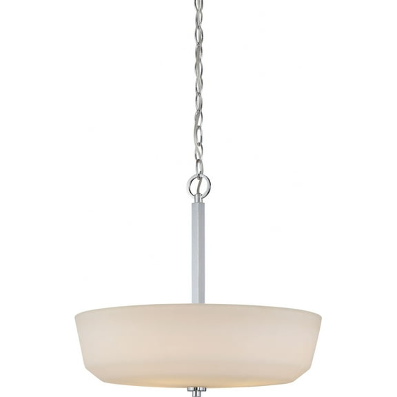 60/5807-Nuvo Lighting-Willow-Four Light Pendant-18 Inches Wide by 17.63 Inches High-Polished Nickel Finish    -Traditional Installation
