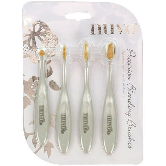 Nuvo Precision Blending Brushes-4/Pkg