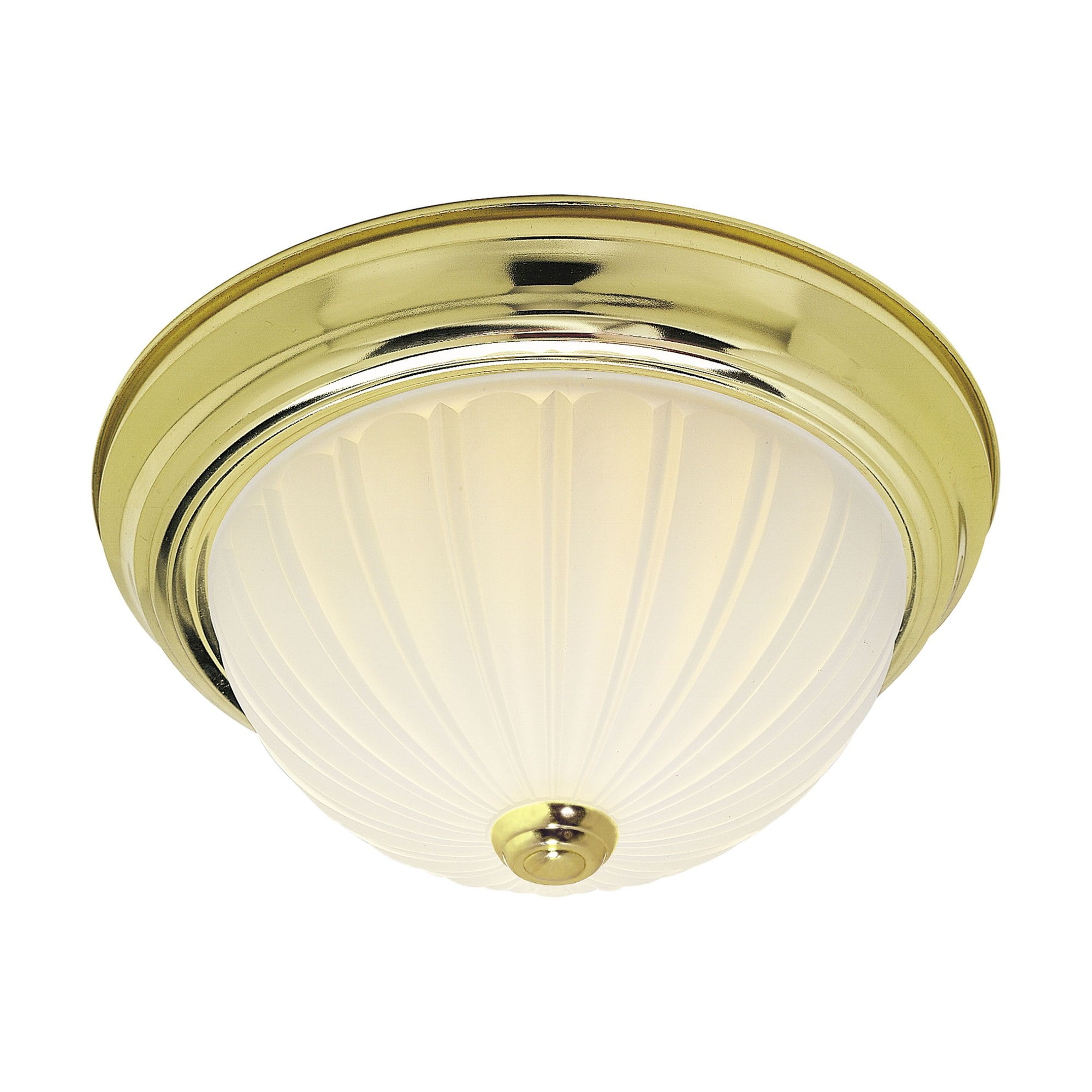 Nuvo SF76/128 3 Light Wide Flush Mount Bowl Ceiling Fixture - Polished Brass