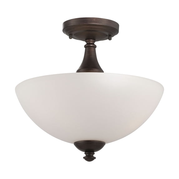 60/5144 Nuvo Lighting Patton-3 Light Semi Flush-13 Inches Wide by 11 Inches High-Prairie Bronze Finish