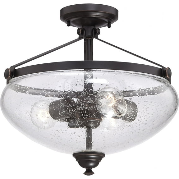 Nuvo Lighting - Laurel-Three Light Semi-Flush Mount-15.5 Inches Wide by 15.88