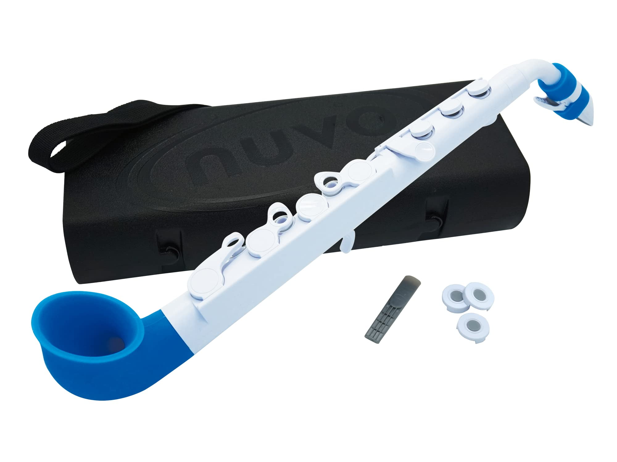 Nuvo Soprano Saxophone, White/Blue (N520JWBL)