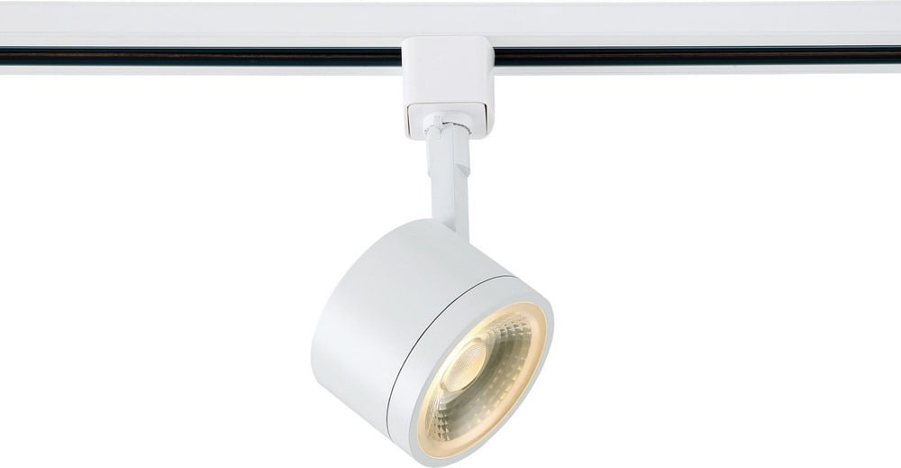Minimalist White LED 12W Round Track Light with 24 Deg. Beam