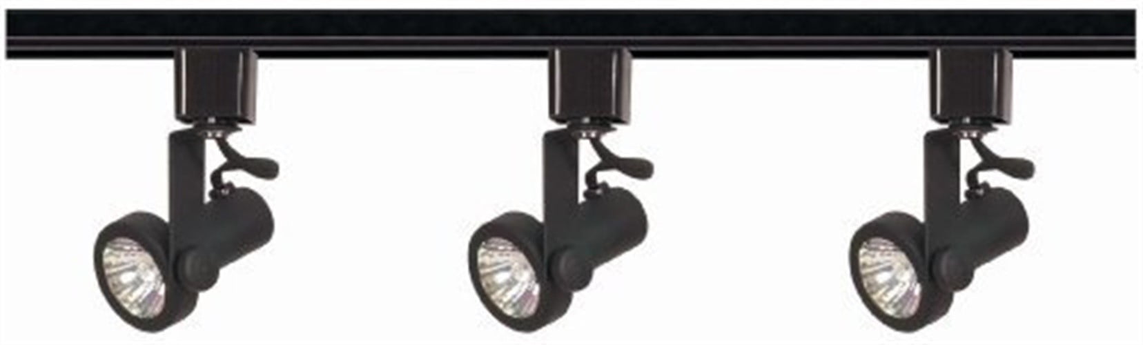 Nuvo Lighting 3-Light Track Kit - 48 Inch Brushed Nickel Gimbal Ring MR16 Track Lighting
