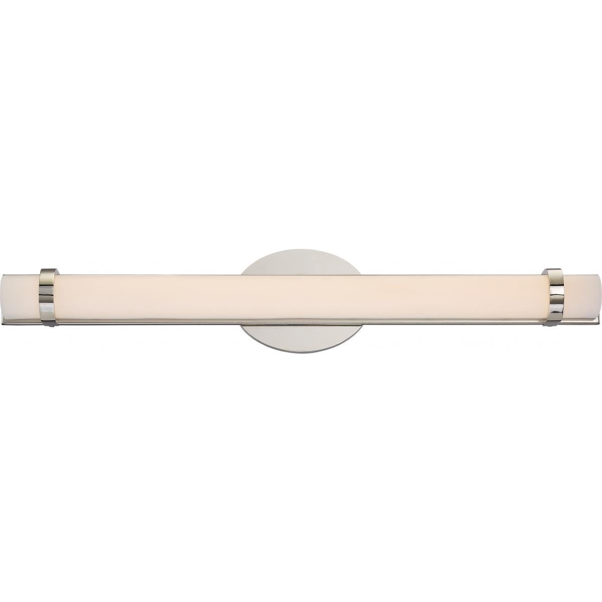 Sleek Slice 24" Polished Nickel Cylinder LED Sconce