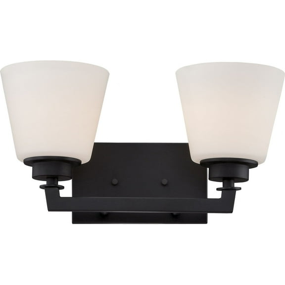 Mobili 2 - Light Aged Bronze / Dark Brown Glass Wall Sconce