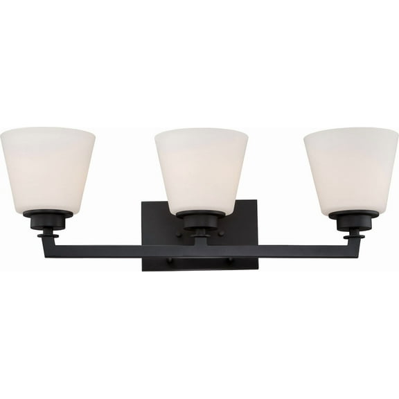 Mobili 3 - Light Aged Bronze / Dark Brown Glass Wall Sconce