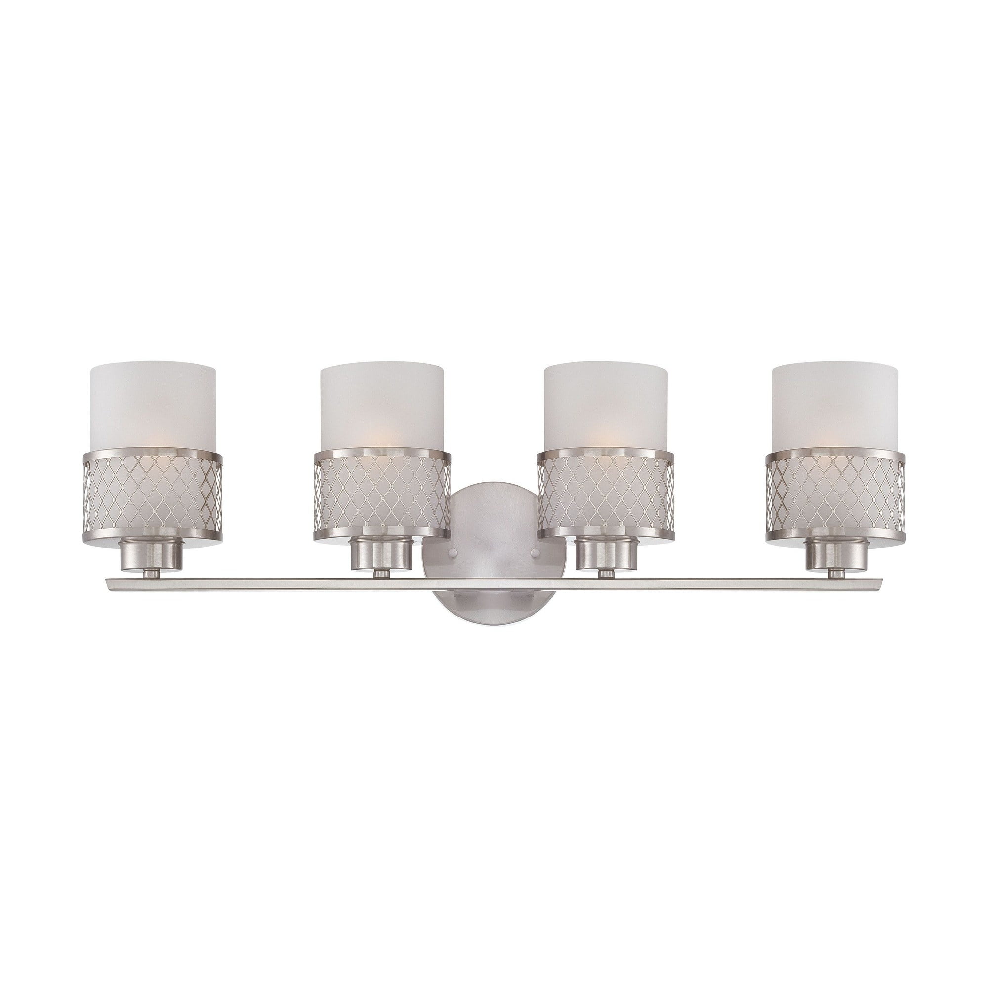 Brushed Nickel 27" Dimmable Cylinder Vanity Light