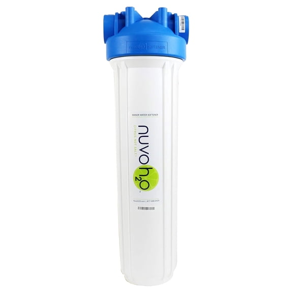 NuvoH2O Advanced Citrus-Based, Salt-Free Water Conditioning System + Water Softener – Whole Home System, Helps Reduce Scale Buildup, Compact & Easy Installation