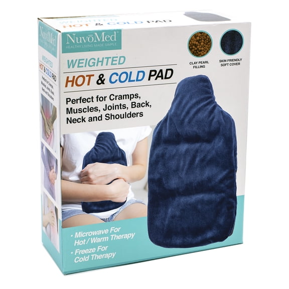 NuvoMed Weighted Hot & Cold Pad for Cramps, Muscles, Back, Neck and Shoulders