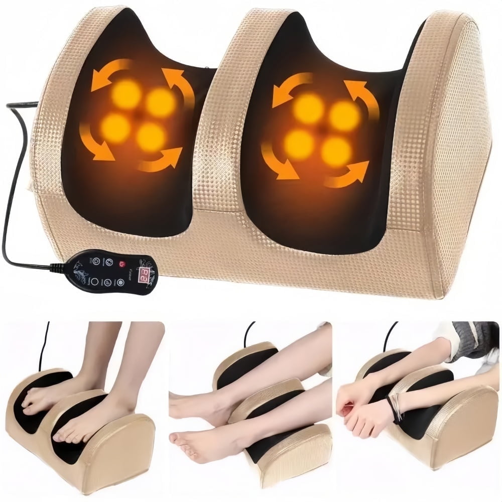 Nuvrek Shiatsu Foot Massager with Heat for Relaxation, with Remote Control