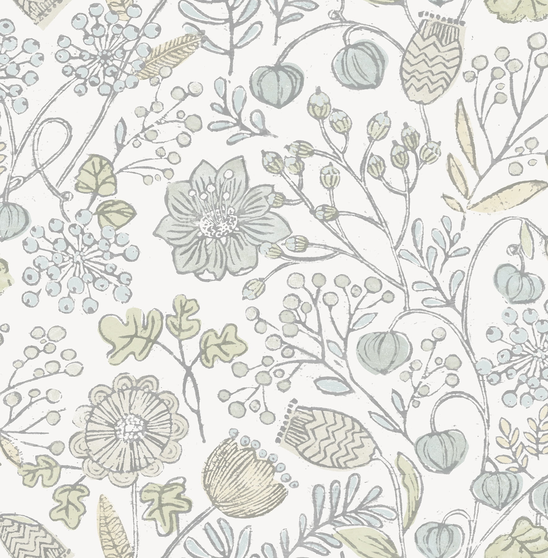 Nuwallpaper Blue and Green Southern Trail Peel & Stick Wallpaper