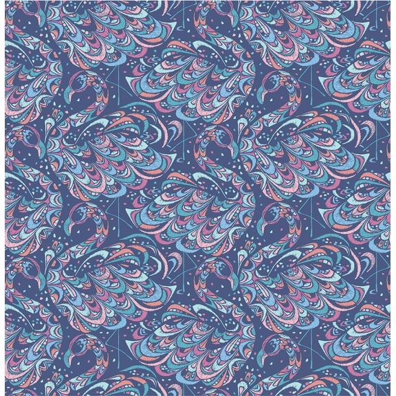 Nuwallpaper Cobalt Flamingo Peel & Stick Vinyl Wallpaper